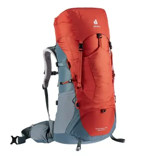 【deuter】AIRCONTACT LITE 45+10SL拔熱式透氣背包(3340421辣椒紅藍/長途登山包/自助背包客/休閒旅遊包)