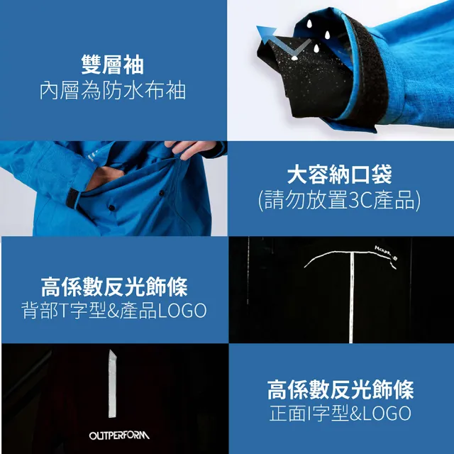 【OutPerform】揹客背包款套式防水衝鋒衣(背包容量再進化)