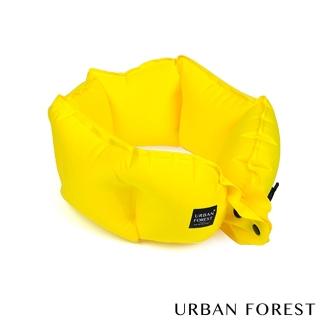 【URBAN FOREST 都市之森】樹-口袋充氣頸枕/午睡枕 出國 旅遊 旅行 飛機枕(檸檬黃)