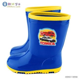 【童鞋城堡】童鞋 警車X消防車 兒童雨靴 TOMICA多美小汽車(TM7785-藍)