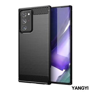 【YANG YI 揚邑】SAMSUNG Galaxy Note 20 Ultra 碳纖維拉絲紋軟殼散熱防震抗摔手機殼