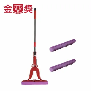 【金獎】大面積專用拖把王膠棉拖把超值組(1拖3頭)
