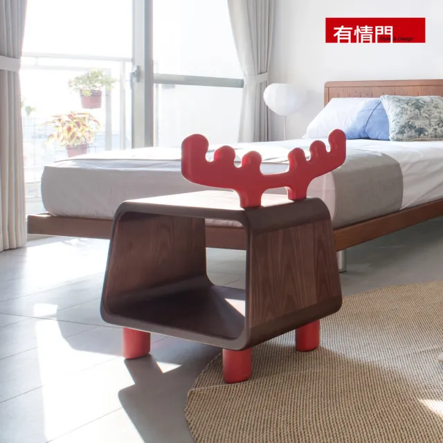 【有情門】STRAUSS 大麋鹿造型實木矮凳(製作期2-3週/實木/MIT/小椅子/穿鞋椅/休閒椅/遊戲椅)