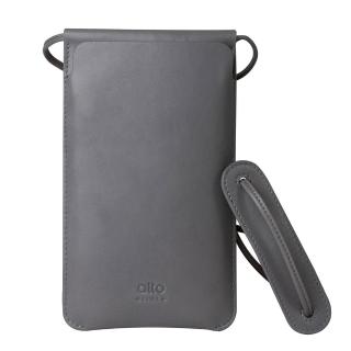 【Alto】皮革手機包 / 皮革斜背包 - 礫石灰(手機保護套 肩背包 手機小包 減壓背帶)