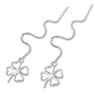 【IN7流行飾品】四葉草耳線耳環925純銀耳環 女(華麗 簡約 時尚)