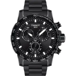 【TISSOT 天梭】Supersport 三眼計時手錶-45.5mm 新年禮物(T1256173305100)