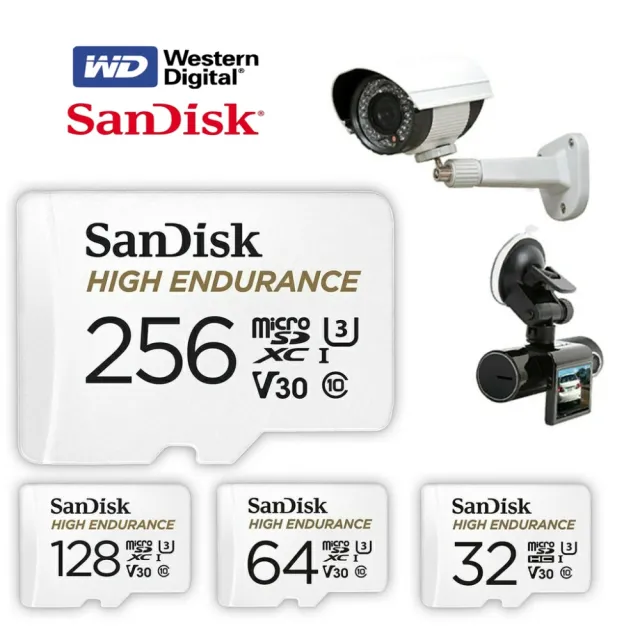 【SanDisk 晟碟】128G 家用/行車安全監控紀錄專用 4k U3 記憶卡 附轉卡(連續紀錄10000 小時 原廠2年保固)