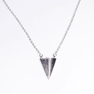 【IN7流行飾品】紙飛機拉絲純銀項鍊925純銀項鍊 女(美好童年記憶)
