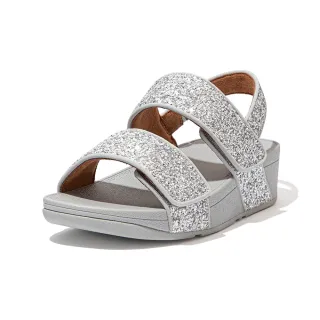 【FitFlop】MINA GLITTER MIX BACK-STRAP SANDALS 寬帶可調整式後帶涼鞋-女(銀色)