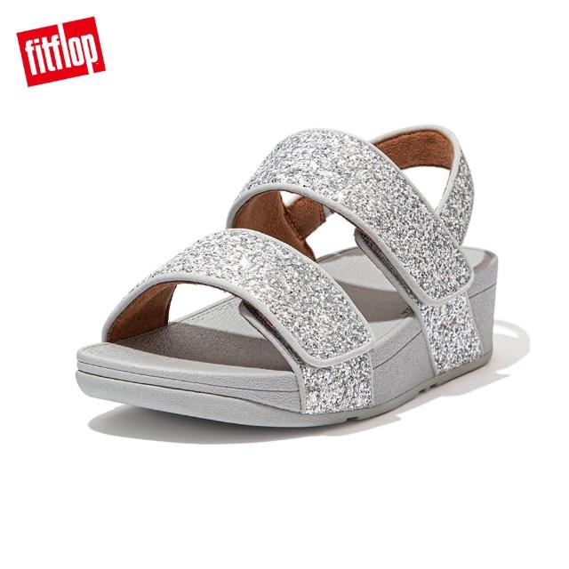 【FitFlop】MINA GLITTER MIX BACK-STRAP SANDALS 寬帶可調整式後帶涼鞋-女(銀色)