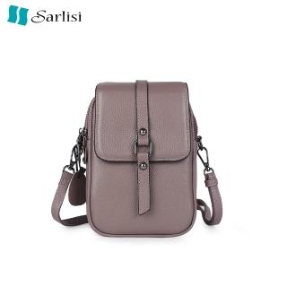 【Sarlisi】質感包包真皮頭層牛皮小包包新款潮迷你斜揹包手機包單肩包