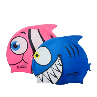 【SAEKO】兒童造型矽膠泳帽 小丑魚 鯊魚 CSP5