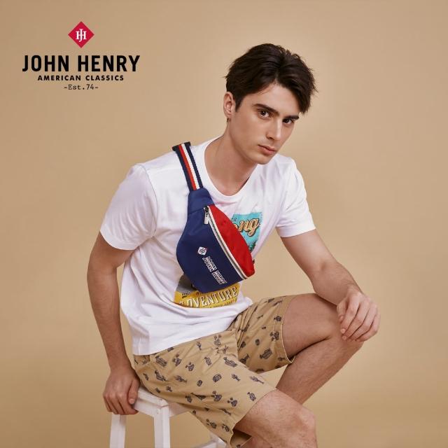 【JOHN HENRY】美式休閒腰包-藍