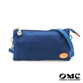 【OMC】輕便防潑水尼龍貼身手拿包斜揹包83049-藏青