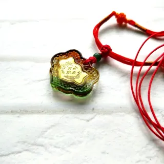 【Eli Jewelry】平安寶寶彌月厚琉璃黃金鎖片(附精美禮盒 金飾保證卡)