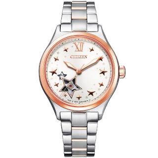【CITIZEN 星辰】星形鏤空機械女錶-34mm 手錶 畢業禮物(PC1009-78B)
