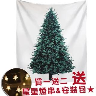 【半島良品】贈燈串-聖誕樹北歐風/聖誕掛布掛毯/IG熱門(佈置掛毯 掛畫 沙灘巾 背景布 沙發巾 ins拍攝佈景)