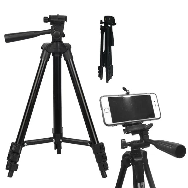 【樂居家】手機相機通用三腳架-鍍黑款(手機三角架 相機三腳架)