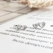 【Eli Jewelry】日本進口正Pt950鉑金 精緻雕刻迷你雙愛心造型鉑金耳環(附金飾保證卡 鉑金重0.54錢)