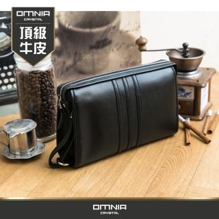 【OMNIA】母親節禮物 韓國Wiz頂級牛皮商務手拿包 NO.MB5029(男手拿包 真皮手拿包)