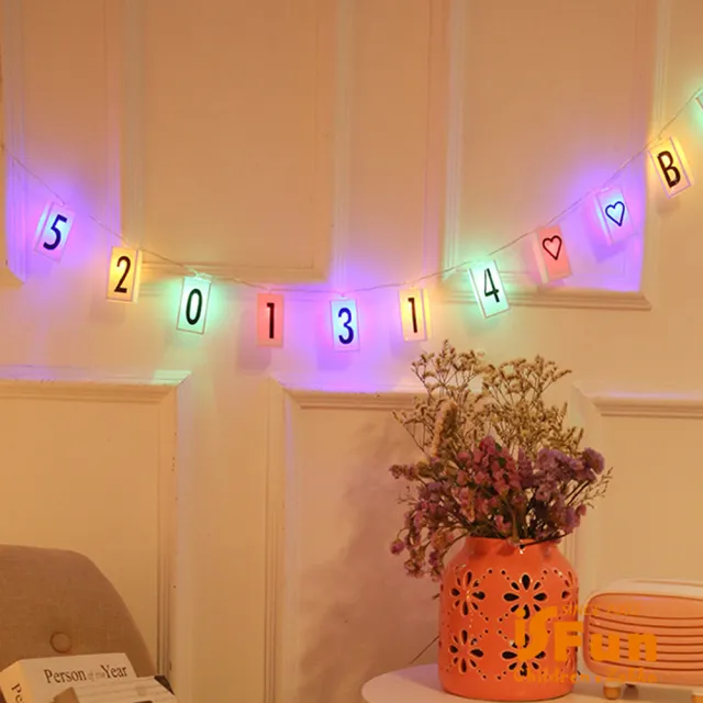 【iSFun】愛的告白＊DIY字母聖誕派對佈置串燈(聖誕節/告白/佈置/派對/生日/歡送/歡迎)