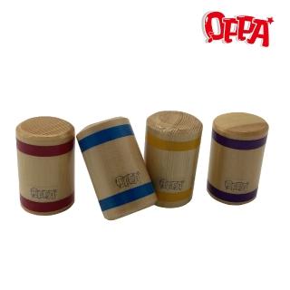 【OPPA】柱型小沙鈴／四色一組／木製沙鈴／幼教樂器／臺灣品牌／(幼兒教育 小樂器)