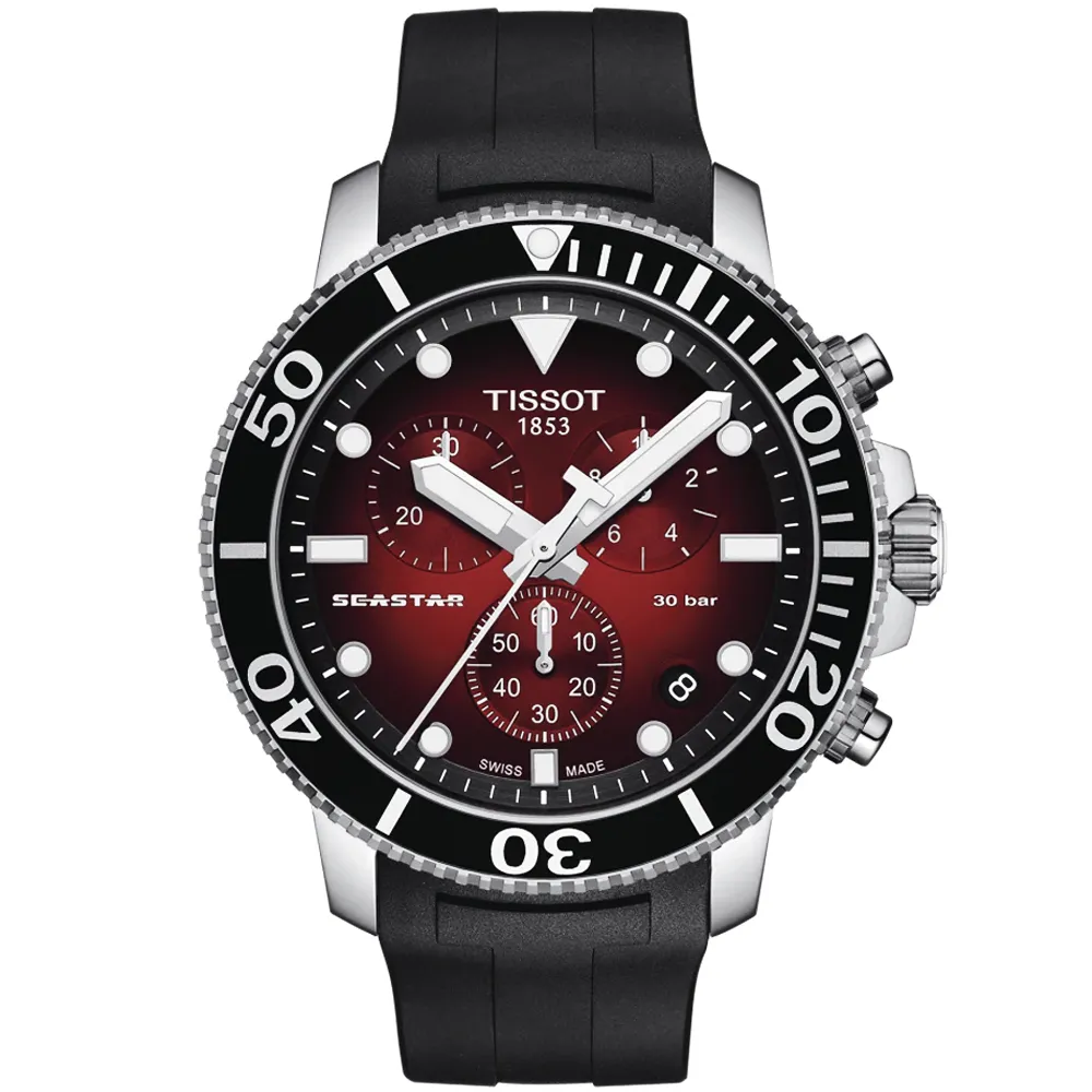 【TISSOT 天梭】水鬼 Seastar 1000 海洋之星300米潛水計時手錶 母親節 送禮 禮物(T1204171742100)