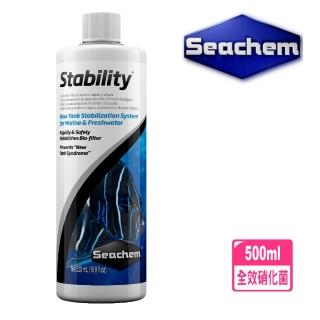 【Seachem 西肯】美國Stability 全效硝化菌 500ml 快速啟動/培菌利器/硝化菌(淡海水觀賞魚魚缸使用N1123)