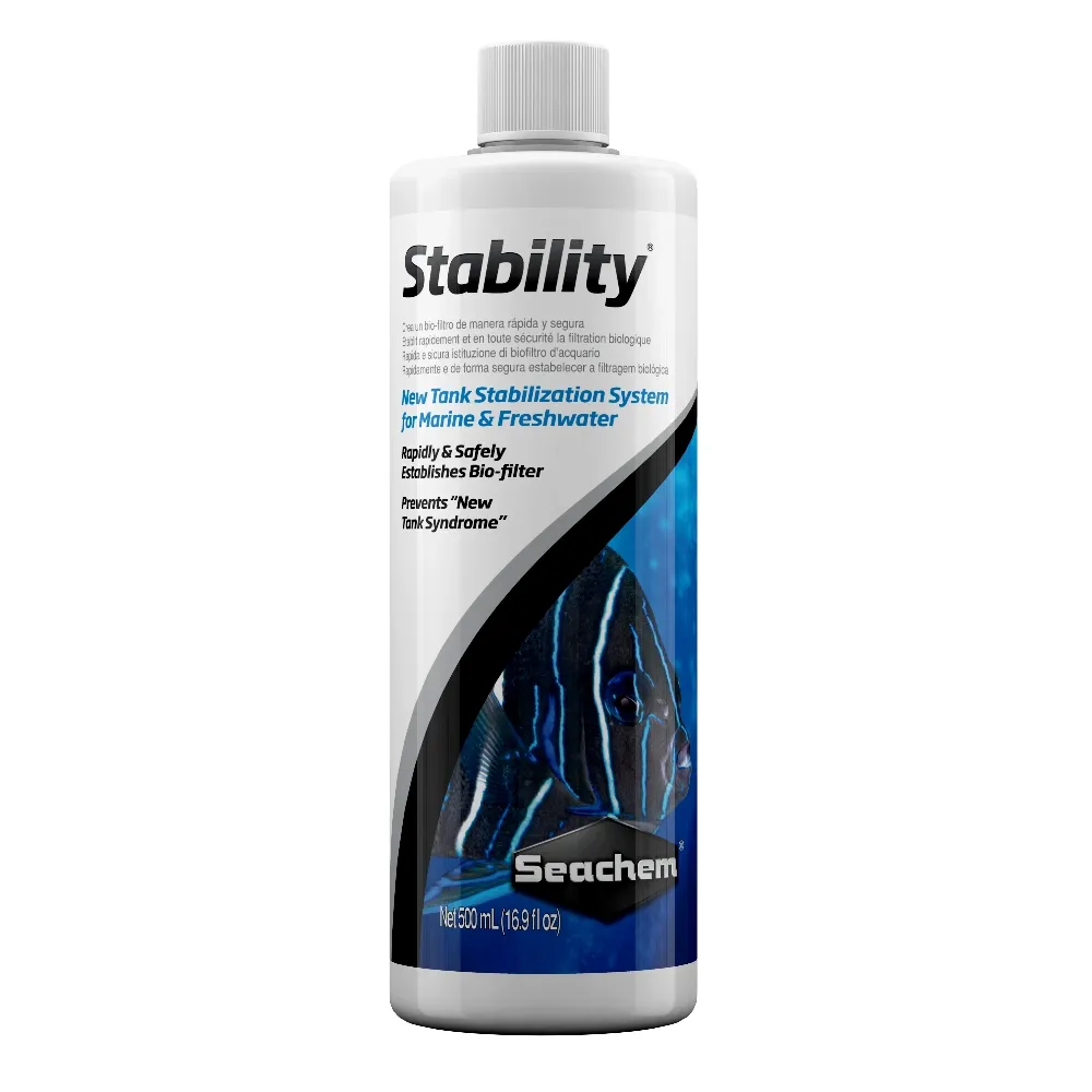 【Seachem 西肯】美國Stability 全效硝化菌 500ml 快速啟動/培菌利器/硝化菌(淡海水觀賞魚魚缸使用N1123)