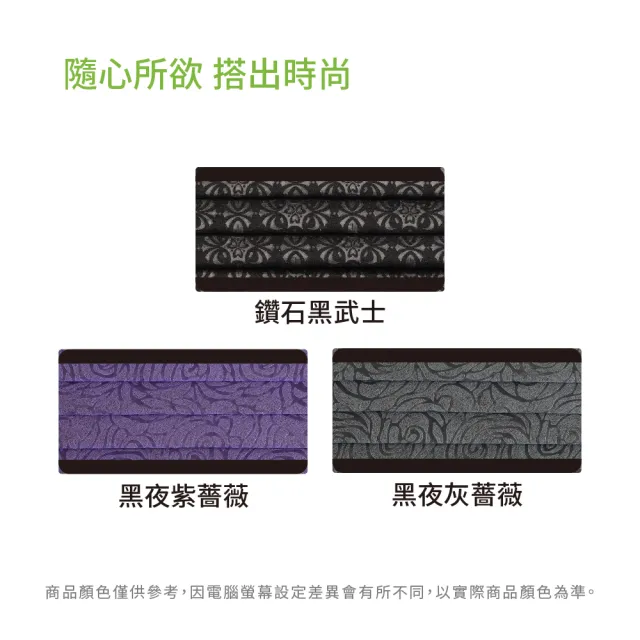 【愛貝恩】MIT雙鋼印成人醫用口罩-黑夜系列(30入)