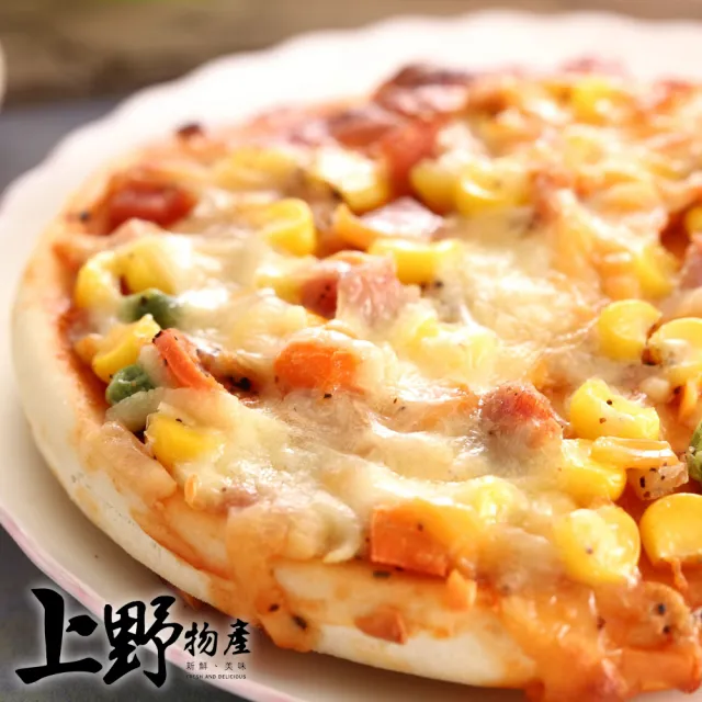 【上野物產】五吋牽絲燻雞圓披薩30片(120g±10%/片 Pizza 比薩 披薩)