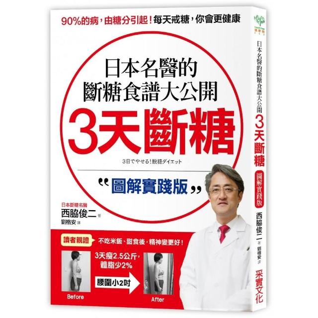 3天斷糖「圖解實踐版」：日本名醫的斷糖食譜大公開！日、台讀者都在做，教你過不生病的生活 | 拾書所