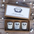 【Klinta】香氛按摩蠟燭三件組禮盒-玫瑰&氣泡葡萄酒香草&暖薑馬鞭草(大豆蠟燭)