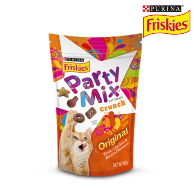 【Friskies 喜躍】Party Mix香酥餅 60g*8入1盒(貓零食)