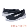 【Easy Spirit】seGLITZ2 活力舒適 後跟異材質拼接休閒平底鞋(黑色)