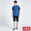 【EDWIN】男裝 JERSEYS EJ2中腰合身短褲(原藍色)