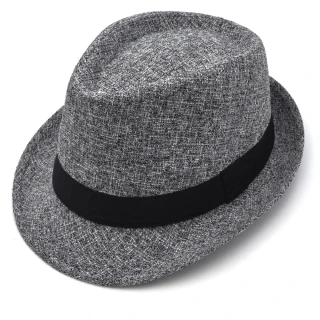 【AnnaSofia】紳士帽爵士帽禮帽-氣質密線交叉織(灰系)