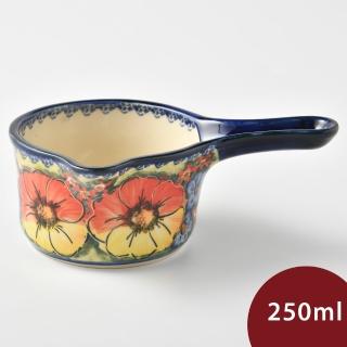 【美學生活 波蘭陶】波蘭陶 Cerraf 單柄醬汁盅 250ml 波蘭手工製(古典花園系列)
