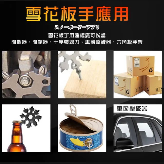 【DR.Story】露營必備精工18合一螺絲起子雪花板手(戶外露營 露營用品 工具卡 螺絲起子 電鑽)