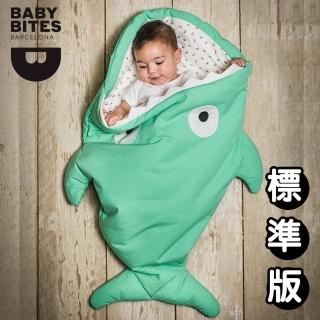 【BabyBites 鯊魚咬一口】西班牙設計-純棉嬰幼兒多功能睡袋-青草綠(標準版)