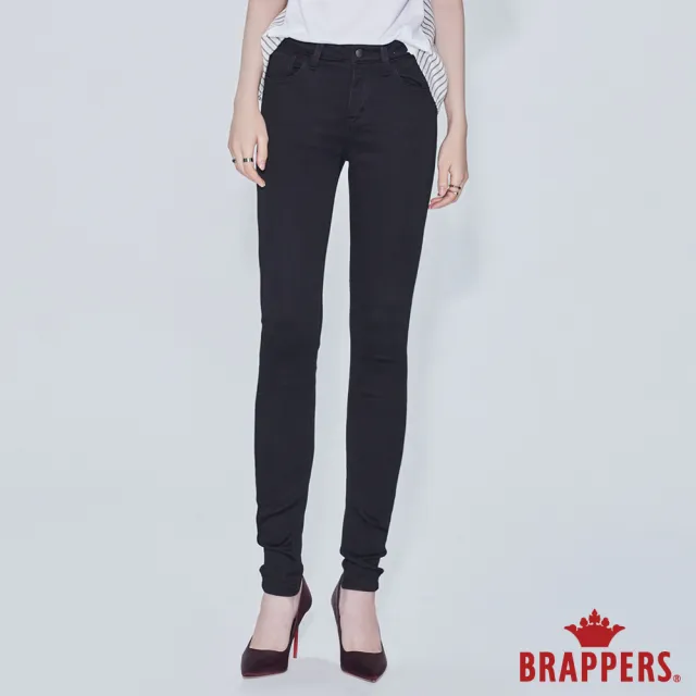 【BRAPPERS】女款 新美腳Royal系列-中腰彈性窄管褲(黑)