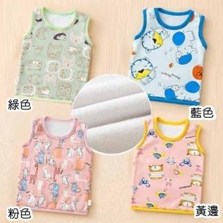 【橘魔法】童趣動物棉絨背心(大童 搭長袖上衣 內搭 單穿 背心 男童 女童 兒童 保暖)