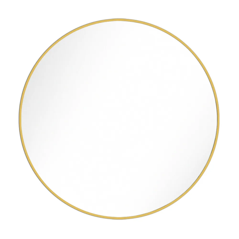 【HOMAX】70x70cm 鋁框圓鏡-鈦金