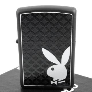 【Zippo】美系~PLAYBOY-班尼兔圖案黑色烤漆打火機