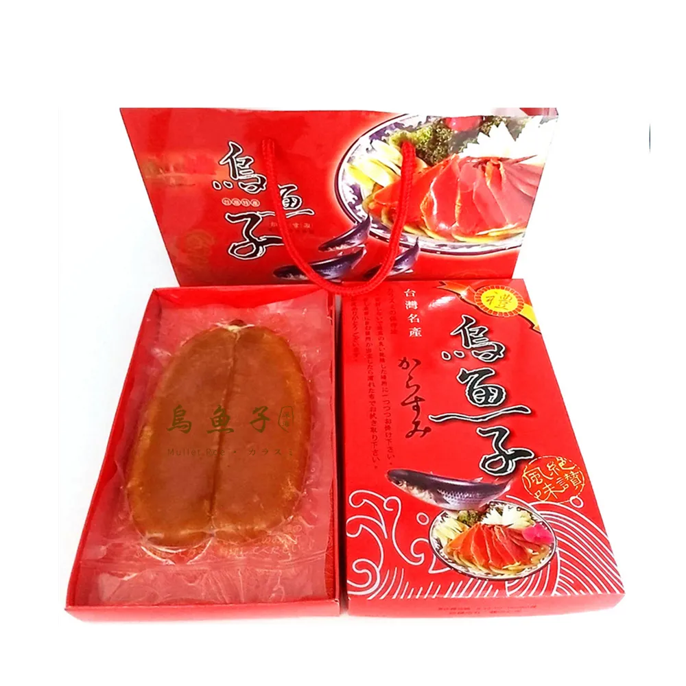 【深海】4兩生食烏魚子喜氣紅年節禮盒(特選野生捕撈烏魚子)