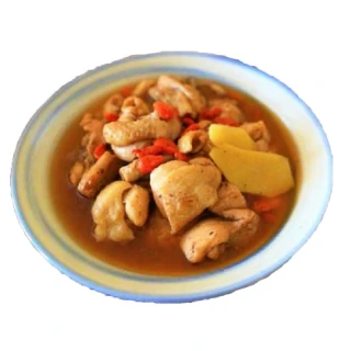 【上野物產】嚴選台灣米血麻油雞湯 x2包(500g±10%/固形物200g/包)