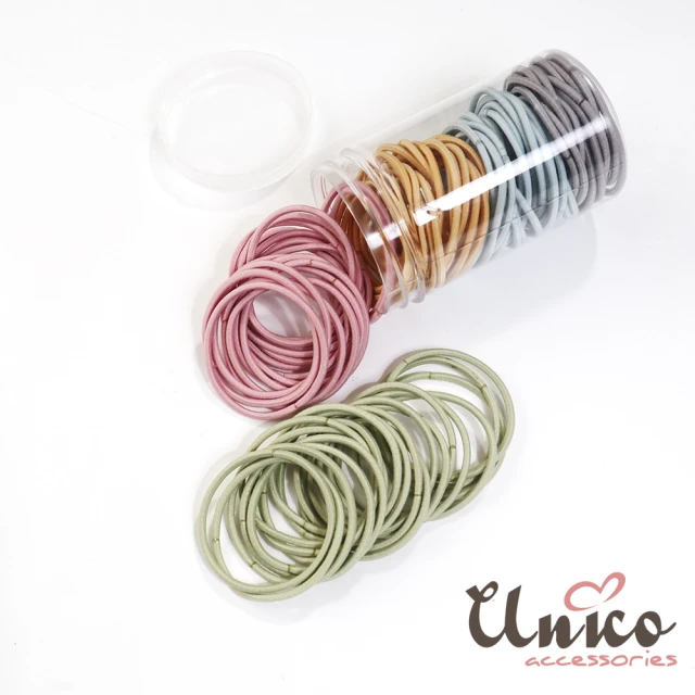 【UNICO】簡約基本百搭多色100條髮圈/髮繩-加粗款(聖誕/髮飾)