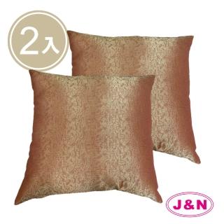 【J&N】優雅亮麗抱枕-45*45cm金橘色(2 入)