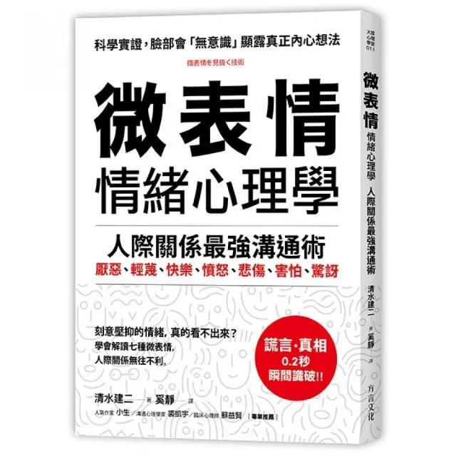 「微表情」 情緒心理學：學會解讀七種微表情 人際關係最強溝通術 | 拾書所