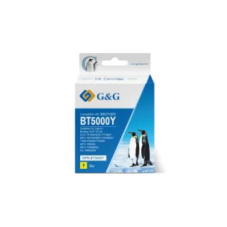 【G&G】for BROTHER BT5000Y/70ml 黃色相容連供墨水(適用DCP-T310/DCP-T300/DCP-T510W)
